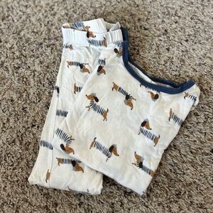 Cozy Kids Pajama Set with Dachshund Print